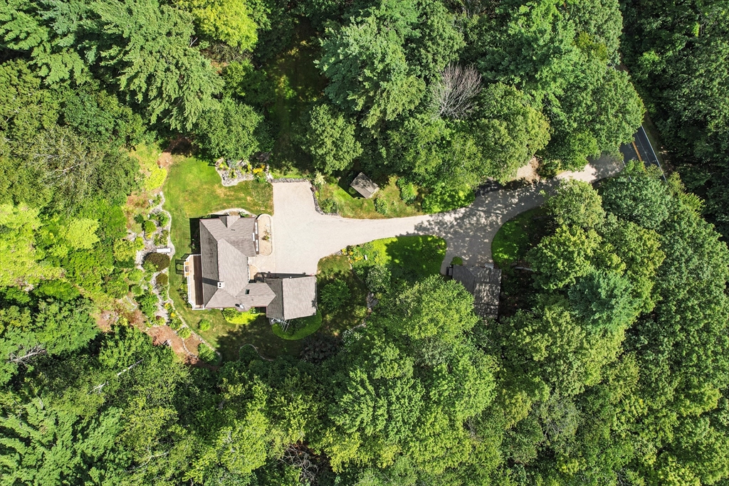 134 Chester Road Blandford, MA 01008 - Photo 34 of 41 an aerial view of residential house with outdoor space and trees all around