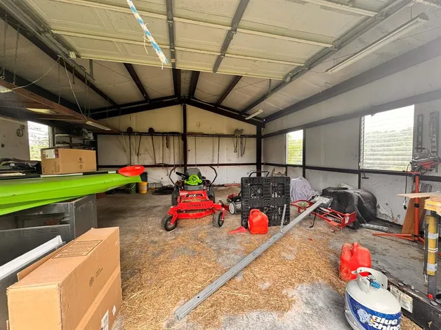 a backyard of a house