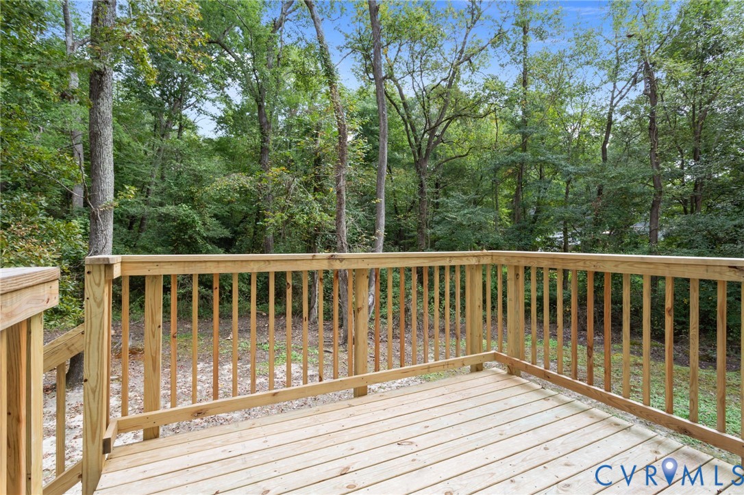 5211 Alberta Road Chesterfield, VA 23832 - Photo 34 of 43 a view of balcony with wooden floor and fence