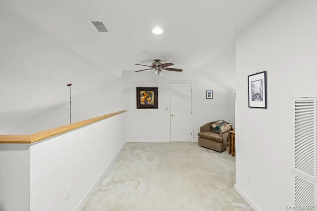 a view of a room with a window