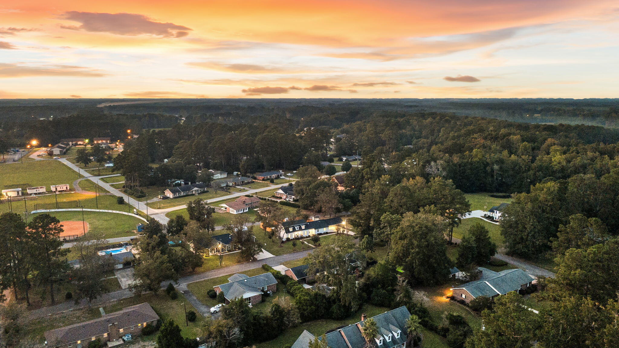 805 Horne Street St. George, SC 29477 - Photo 48 of 49 CREM - 805 Horne St Aerial Twilight-10