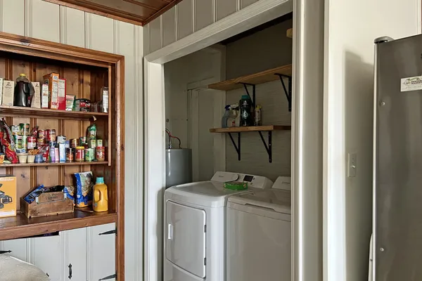a room with storage and utility
