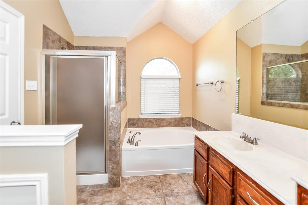 2425 Ithaca Drive Mesquite, TX 75181 - Photo 9 of 17 a bathroom with a tub sink and mirror
