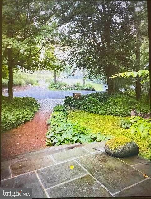 7244 Mink Hollow Road Highland, MD 20777 - Photo 4 of 120 Circle Driveway & Sitting Rock & Morning Mist.