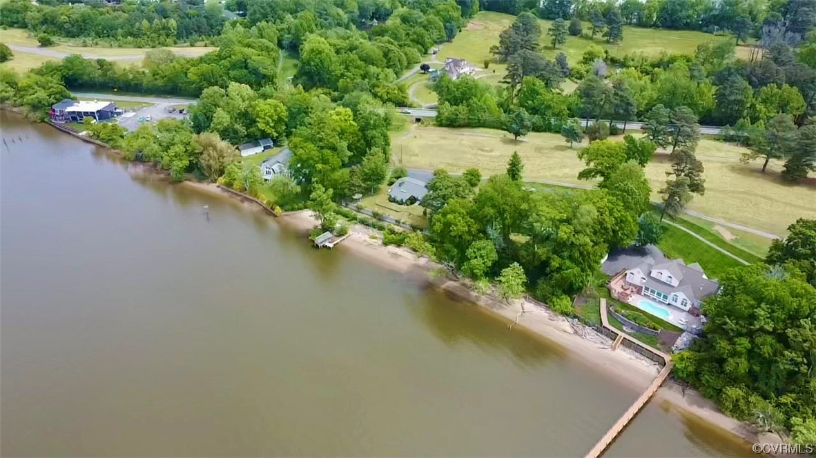 900 Jordan Point Road Hopewell, VA 23860 - Photo 40 of 41 an aerial view of a house with a yard and lake view