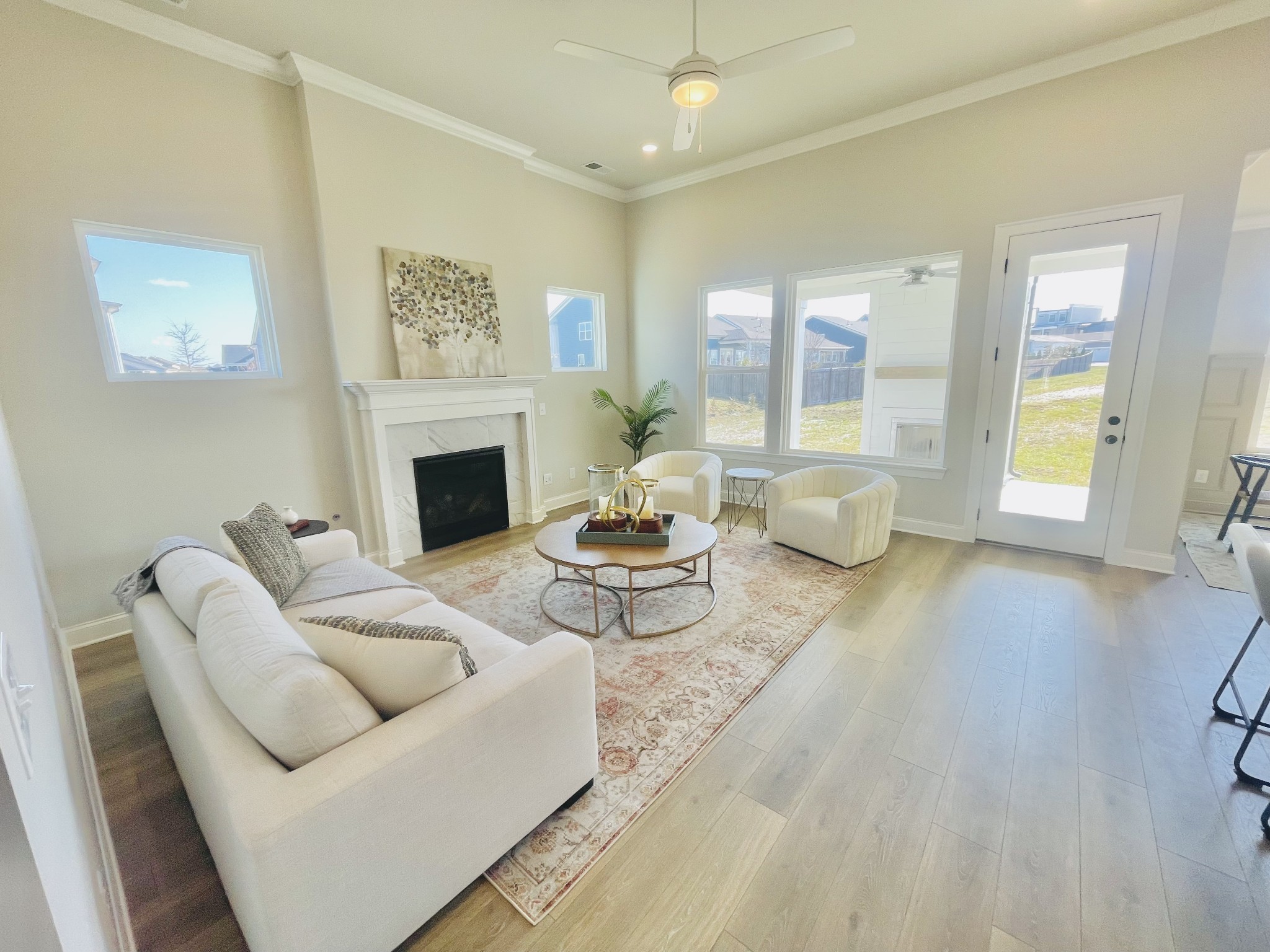 3033 Shandor St Spring Hill Spring Hill, TN 37174 - Photo 5 of 70 a living room with furniture and a fireplace