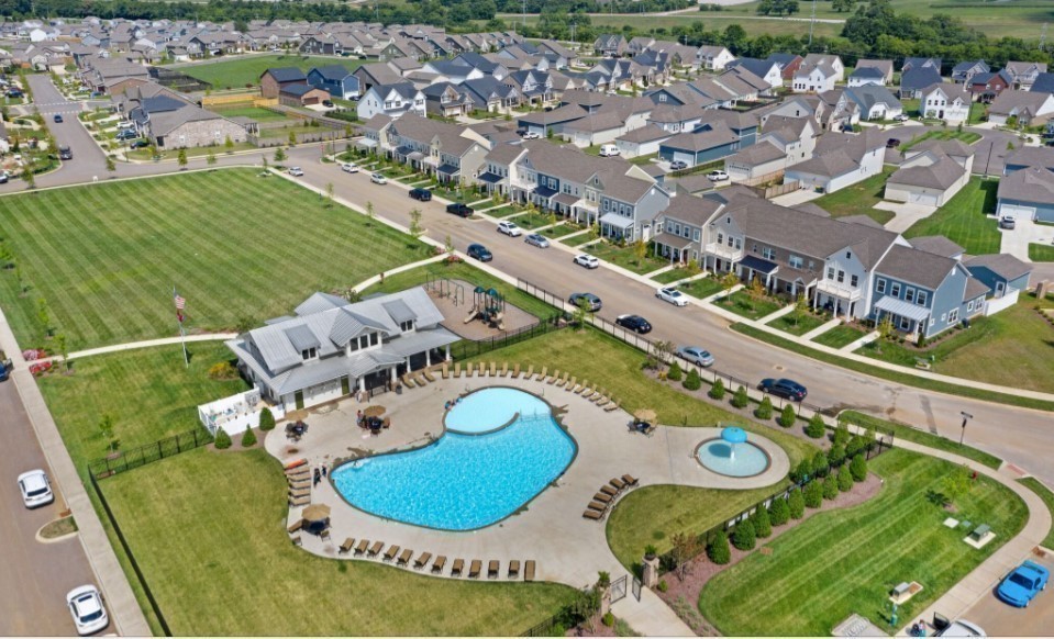 3033 Shandor St Spring Hill Spring Hill, TN 37174 - Photo 67 of 70 an aerial view of a swimming pool a yard and outdoor seating