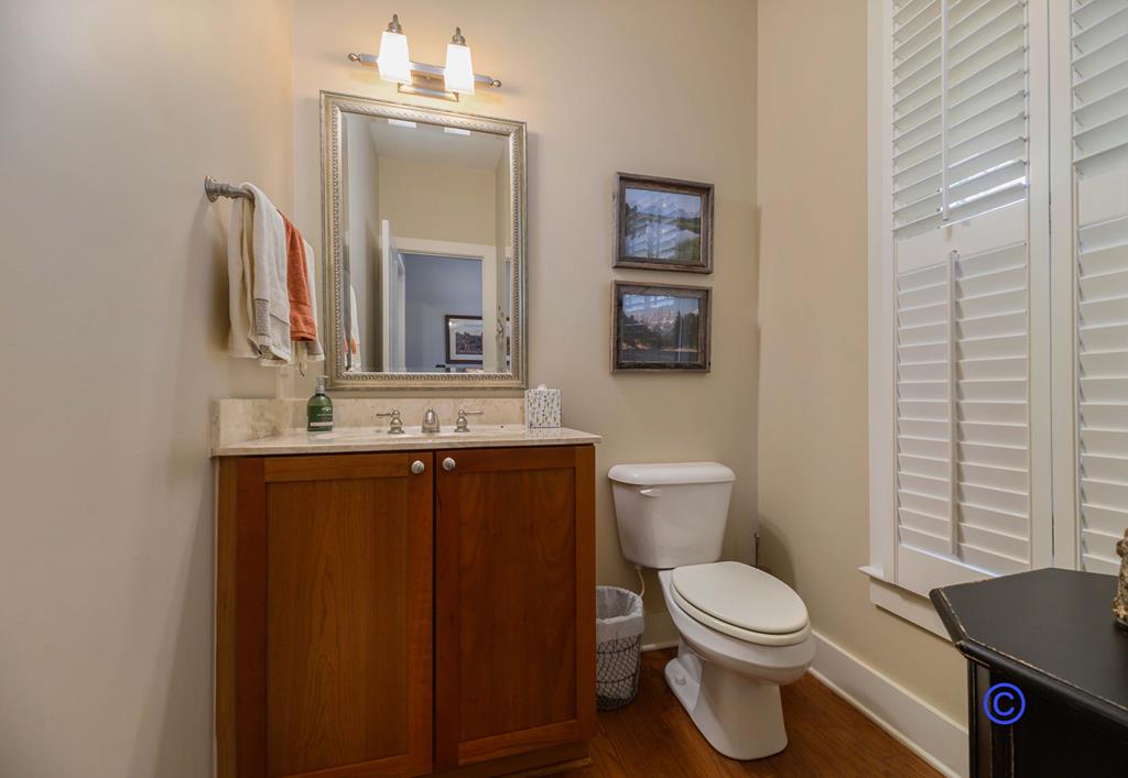 142 Maple Trace Pine Mountain, GA 31822 - Photo 21 of 61 a bathroom with a toilet a sink a vanity and mirror