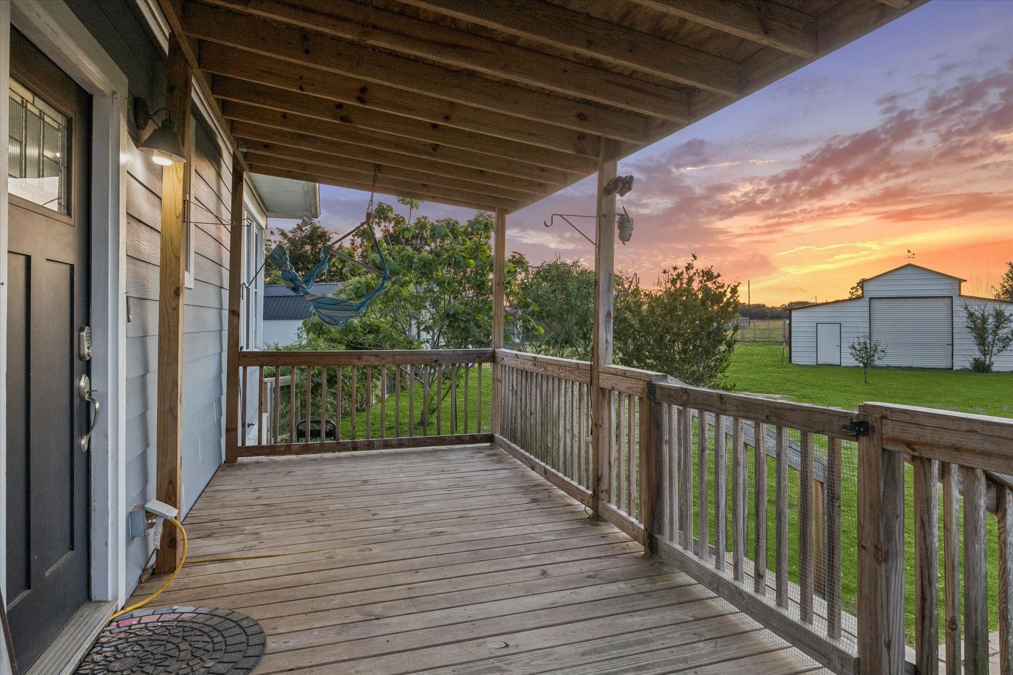 10347 Pless Road Cat Spring, TX 78933 - Photo 23 of 41 Enjoy sunsets from the back porch!