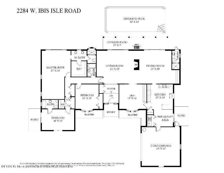 2284 Ibis Isle Road West Palm Beach, FL 33480 - Photo 15 of 15 15 Floor Plan