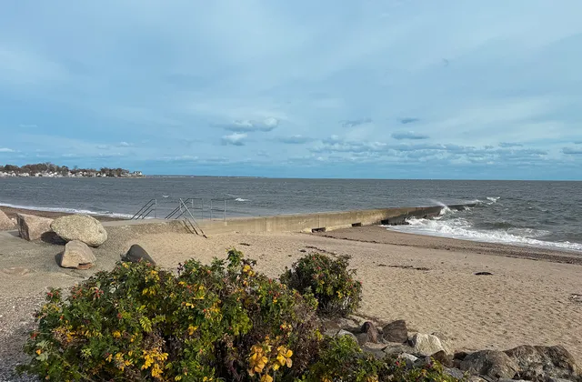 a view of an ocean beach