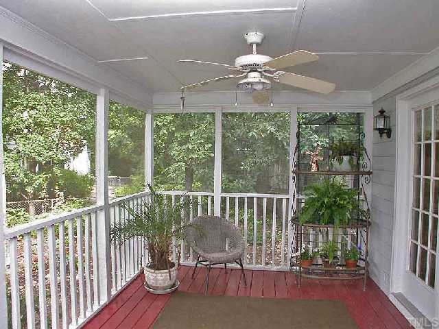 6400 Northwyck Place Raleigh, NC 27609 - Photo 3 of 12 Relax on your screen porch & enjoy the fenced back yard!