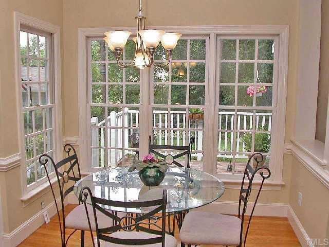 6400 Northwyck Place Raleigh, NC 27609 - Photo 8 of 12 Cozy Breakfast Nook w/ Hardwoods & Awesome View of Back Yard!