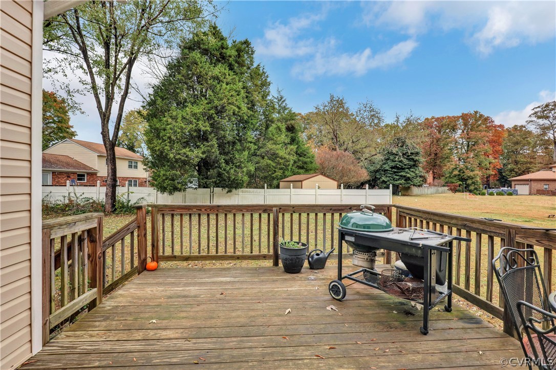 4112 Hidden Valley Road Chester, VA 23831 - Photo 23 of 29 a view of a wooden deck with furniture