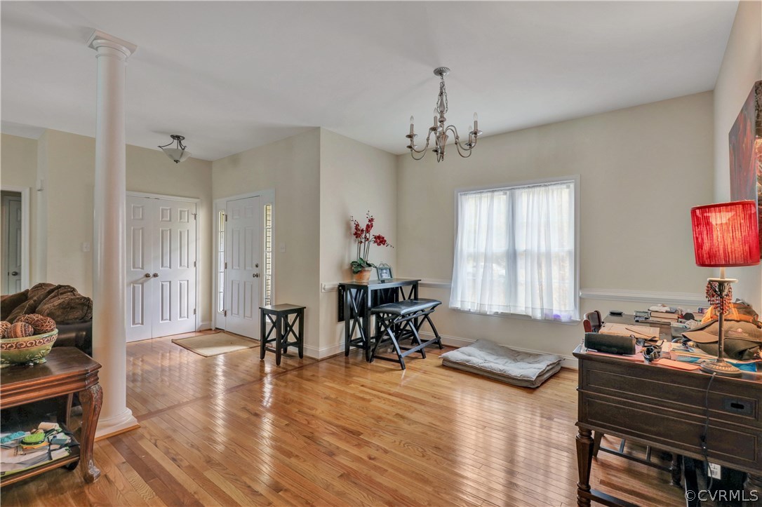 4112 Hidden Valley Road Chester, VA 23831 - Photo 5 of 29 a living room with furniture and a wooden floor