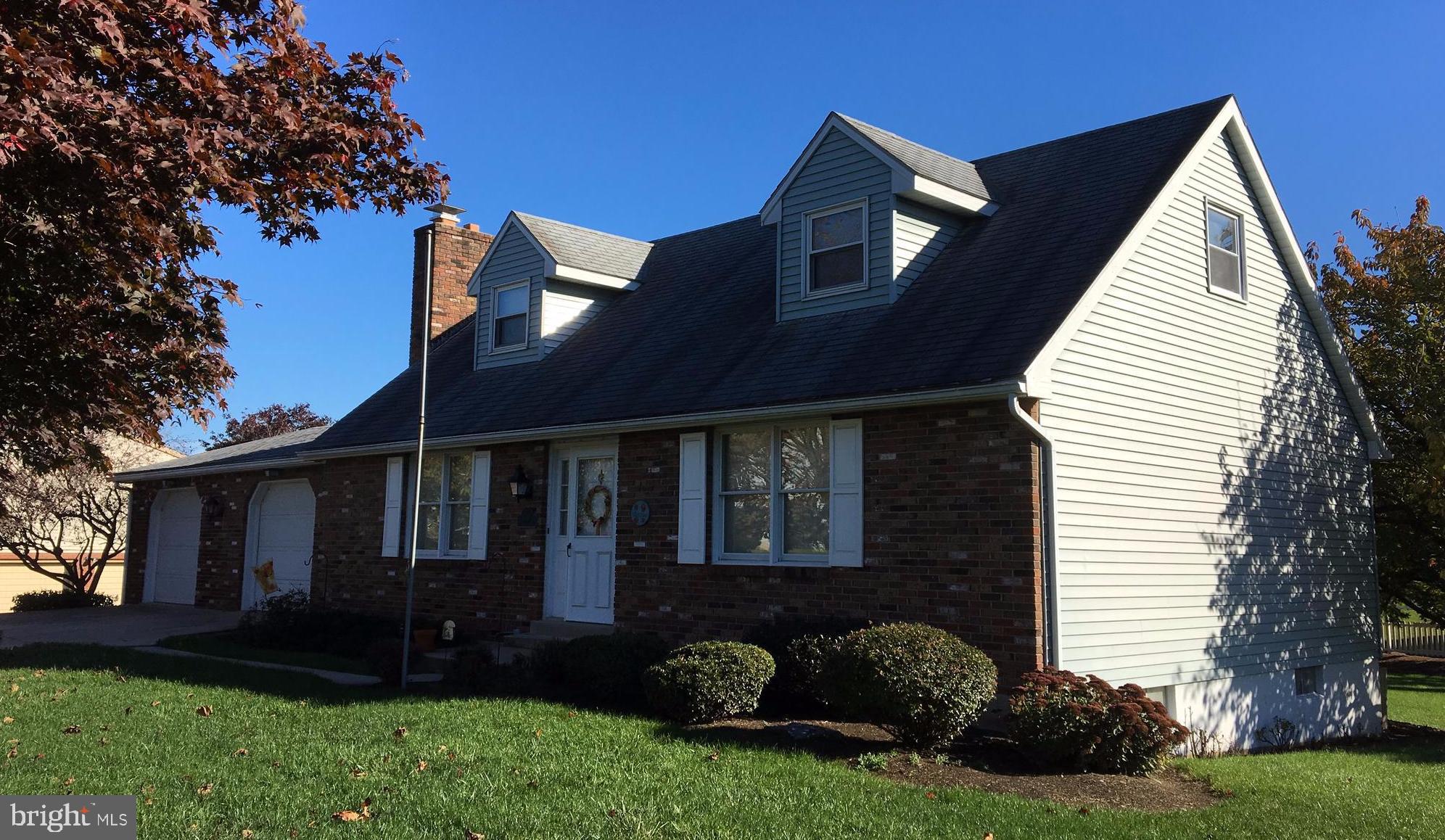 Side view of Home showing 2 Car Garage