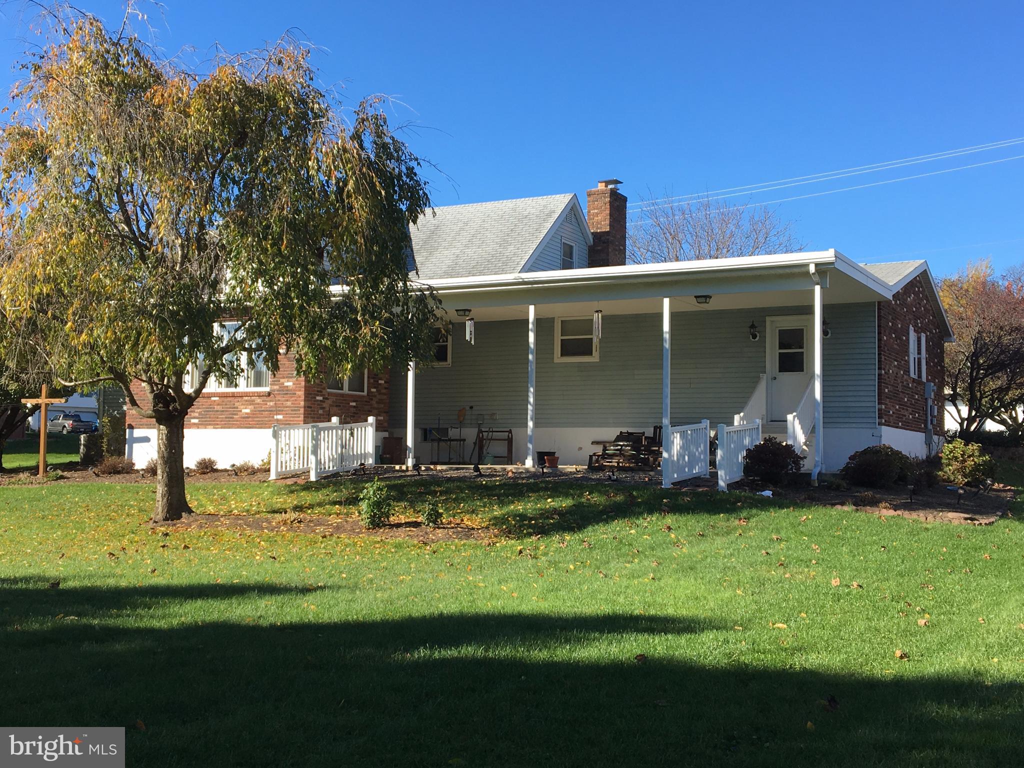 Side view of the back of the house