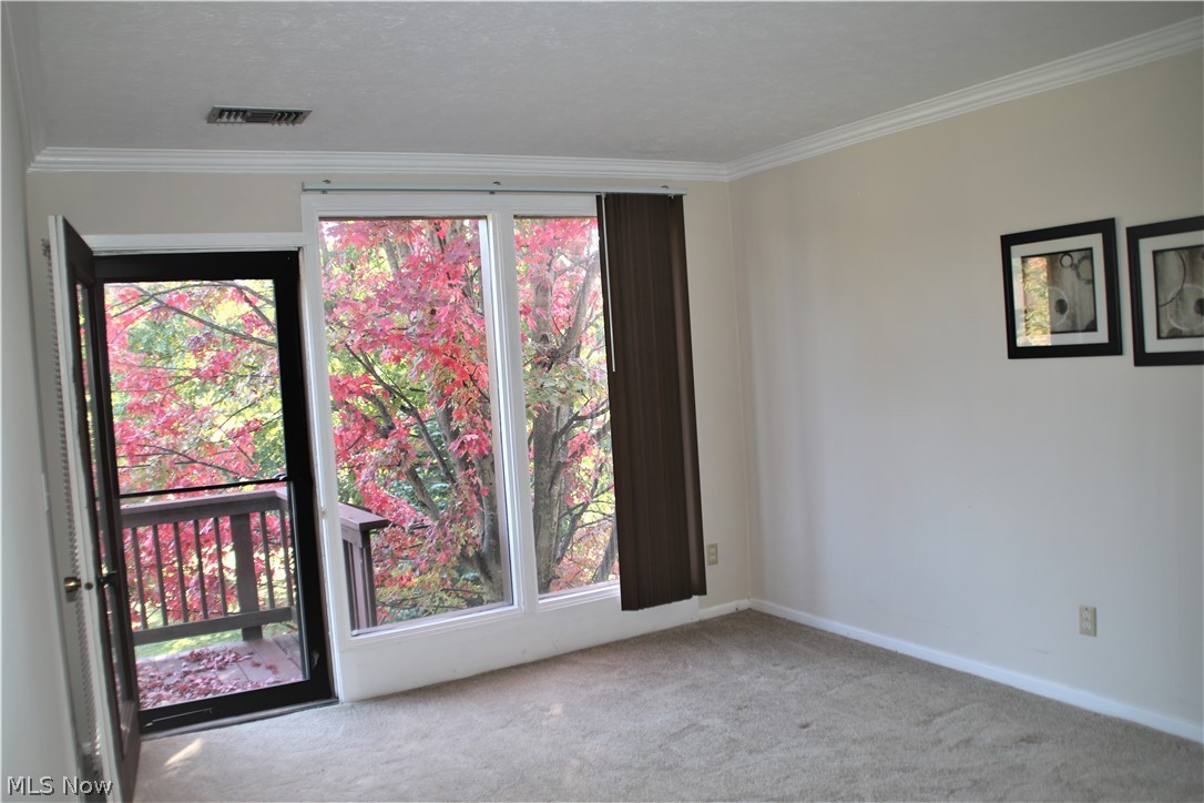 985 Canyon View Road, Unit 201A Northfield, OH 44067 - Photo 16 of 35 Large Bedroom w/Door to Balcony