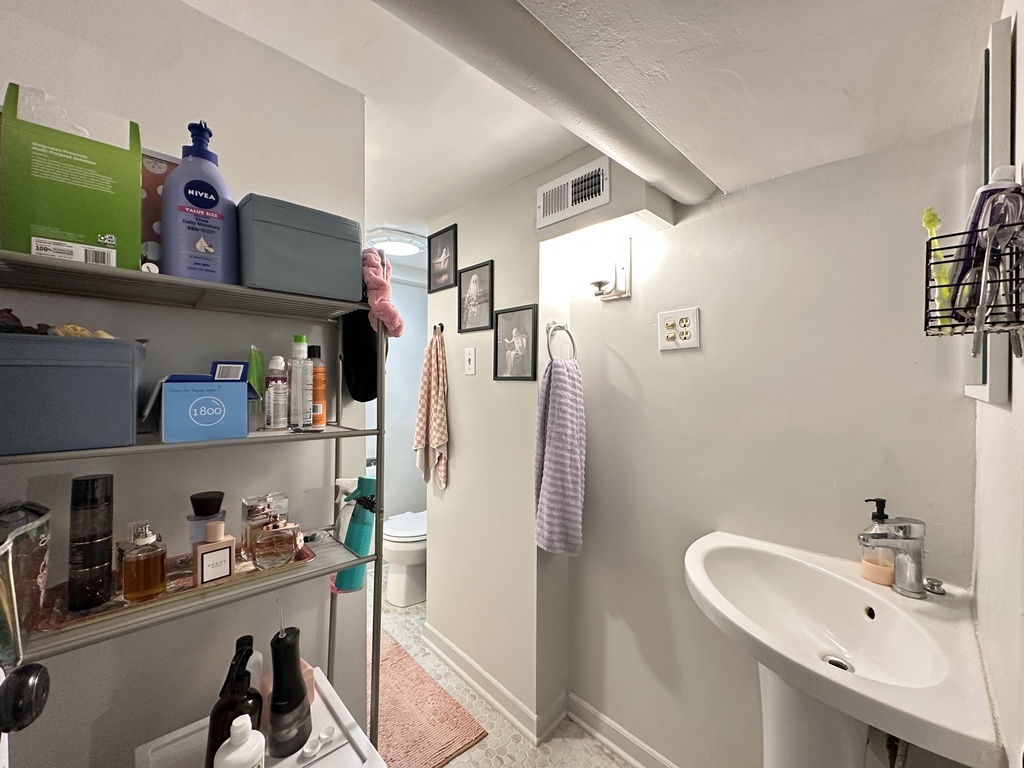 5701 North Keystone Avenue, Unit GDN Chicago, IL 60646 - Photo 18 of 20 a bathroom with a sink and a mirror