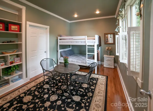 a outdoor dining space with furniture