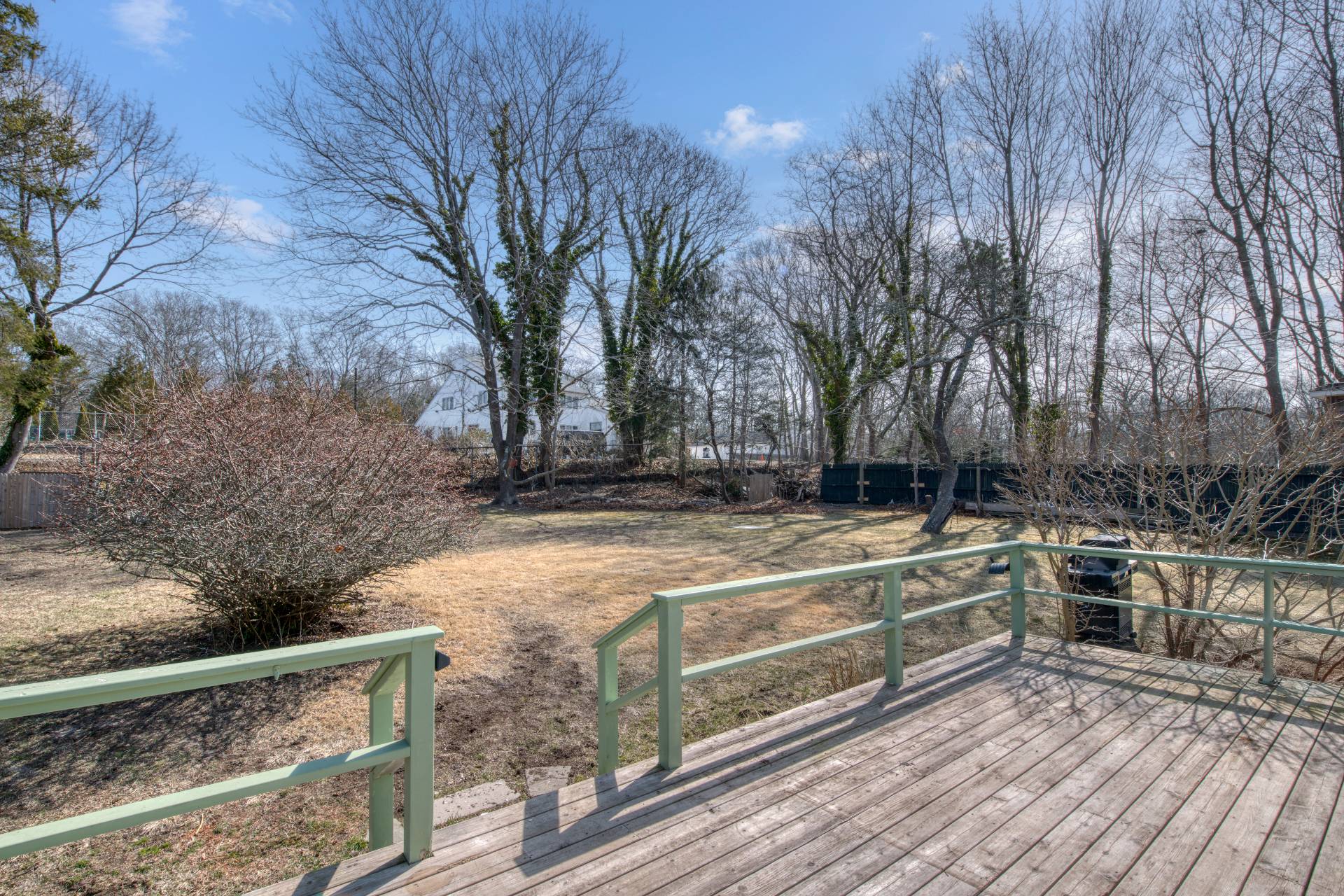 205 Little Fresh Pond Road Southampton, NY 11968 - Photo 14 of 20 a view of backyard with large trees