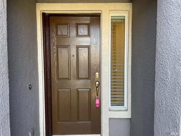 a view of front door