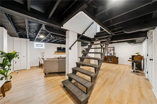 a view of a storage room