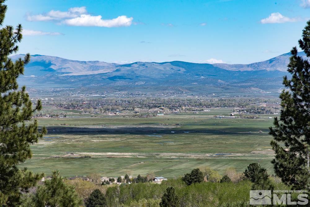 a view of lake with mountain