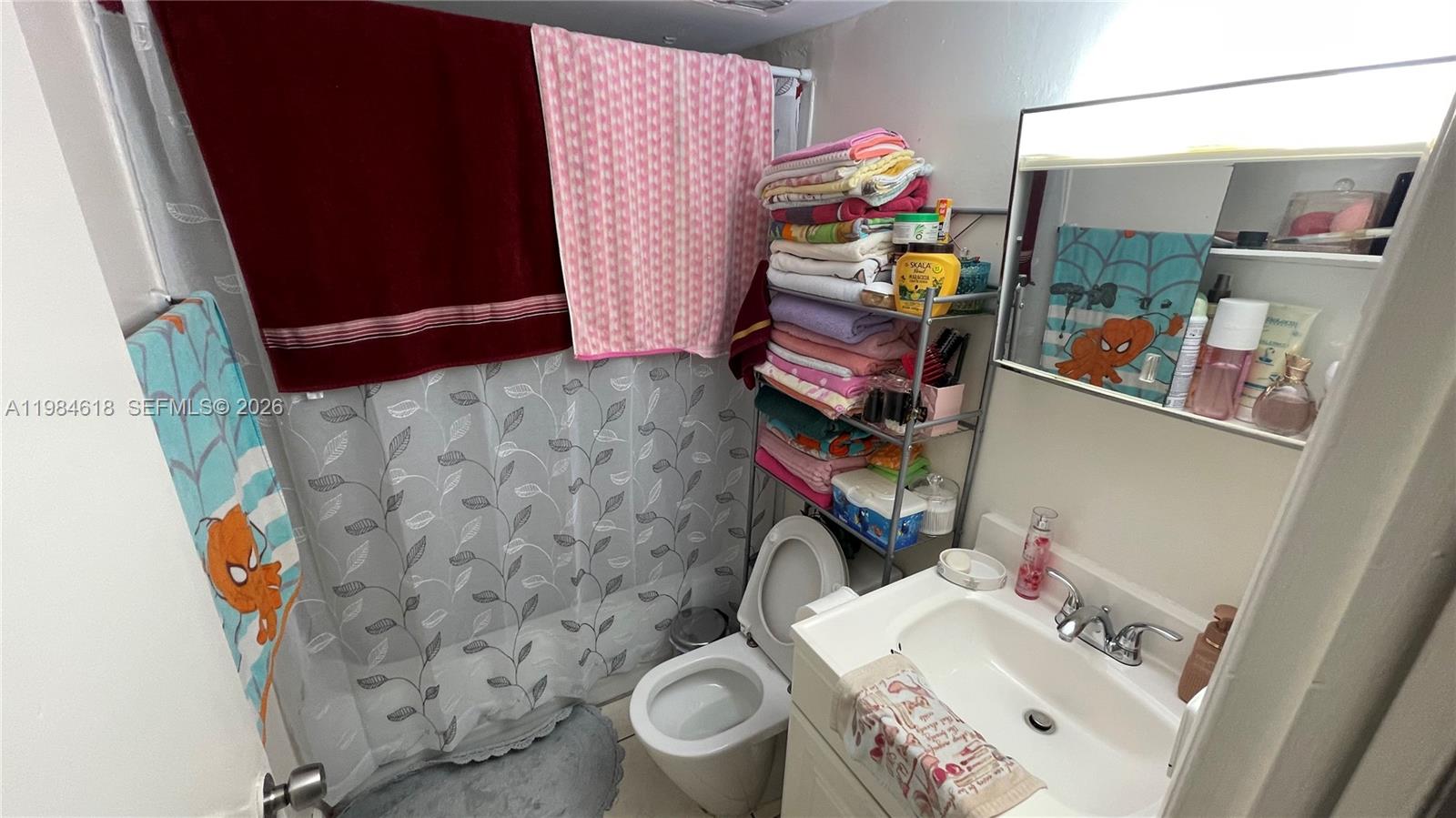 1805 West 56th Street, Unit 113 Hialeah, FL 33012 - Photo 10 of 11 a bathroom with a sink toilet vanity and mirror