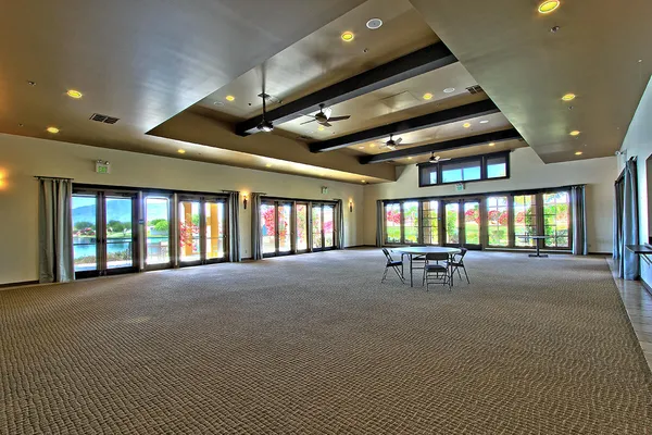a view of a lake with houses