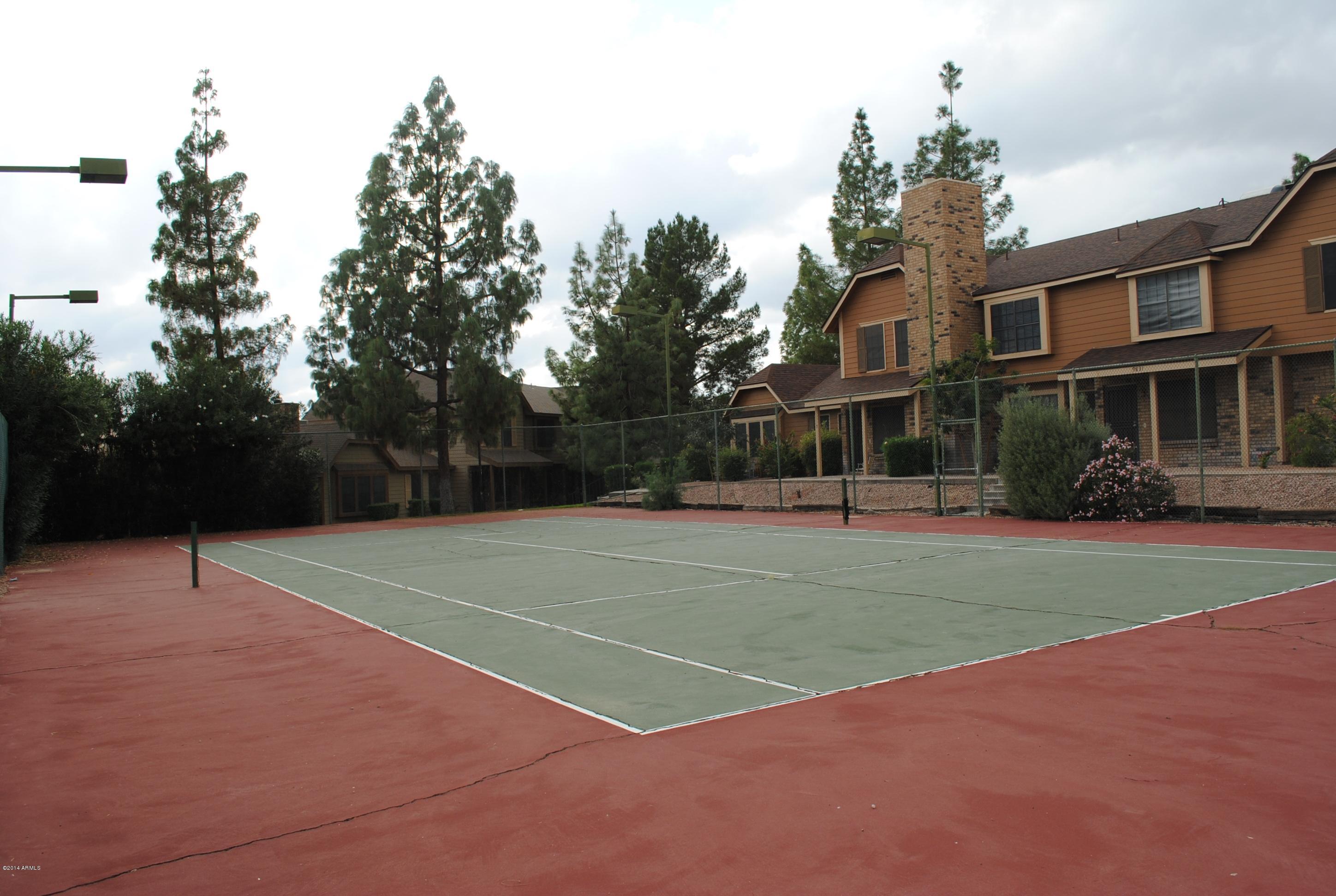 4843 East Corral Road, Unit 5 Phoenix, AZ 85044 - Photo 14 of 16 One of the Lighted Tennis Courts