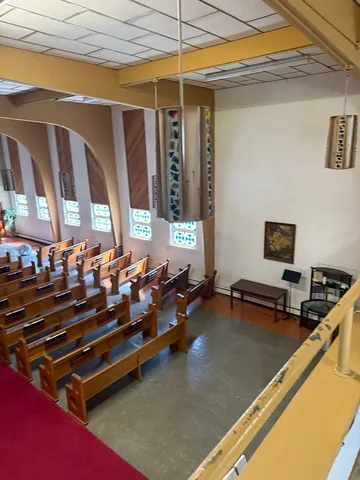 a room with gym equipment