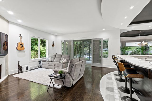 a view of outdoor space yard deck patio and outdoor kitchen