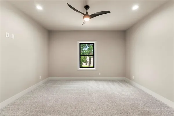 an empty room with a window