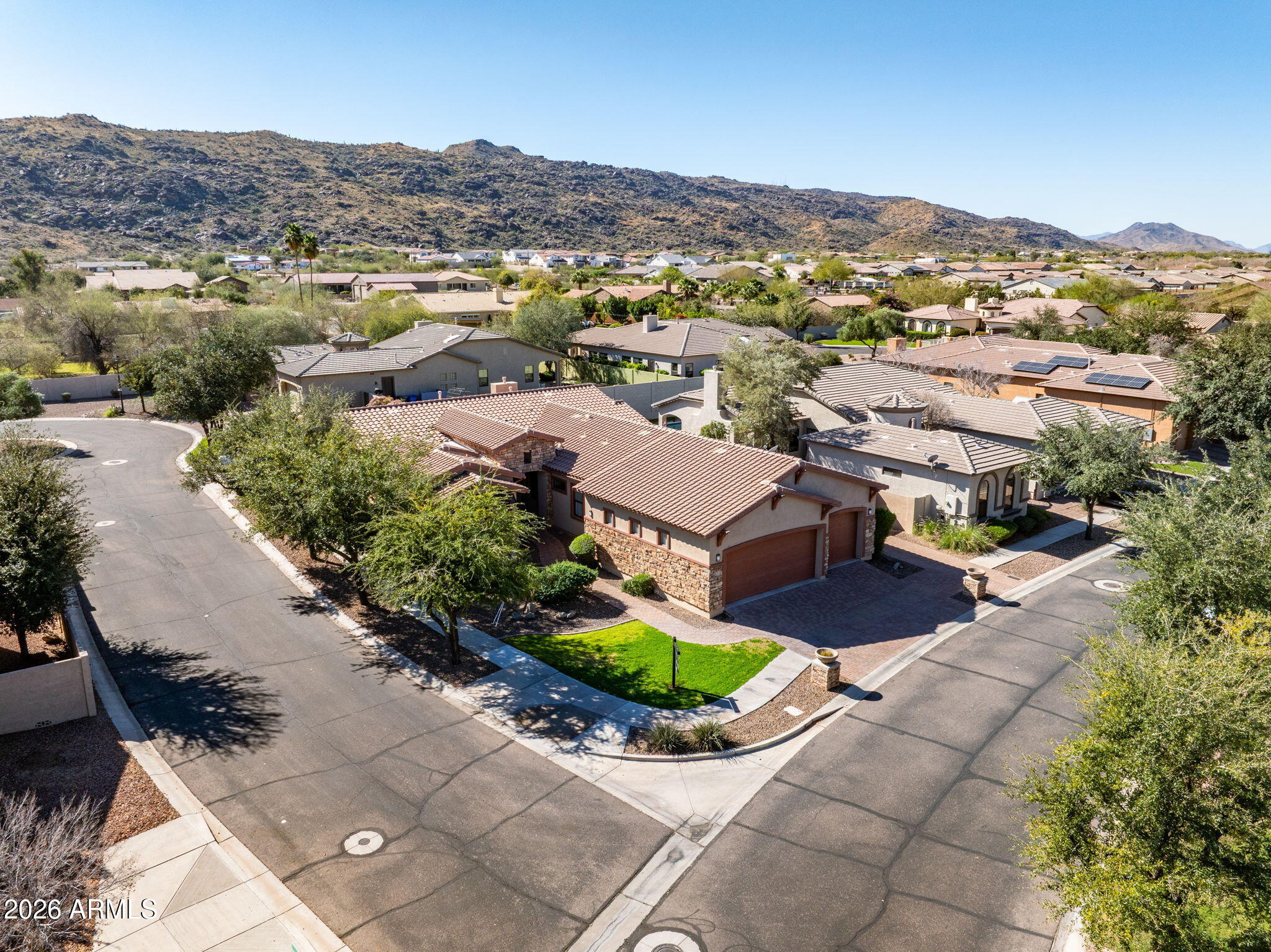 3215 East Constance Way Phoenix, AZ 85042 - Photo 38 of 40 an aerial view of residential houses and outdoor space