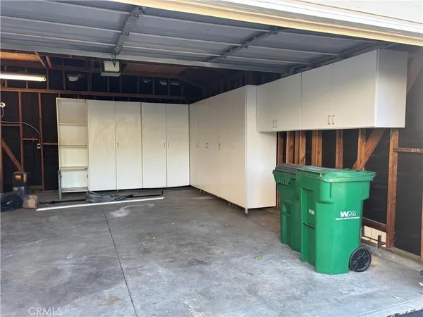 a view of a room with washing machine
