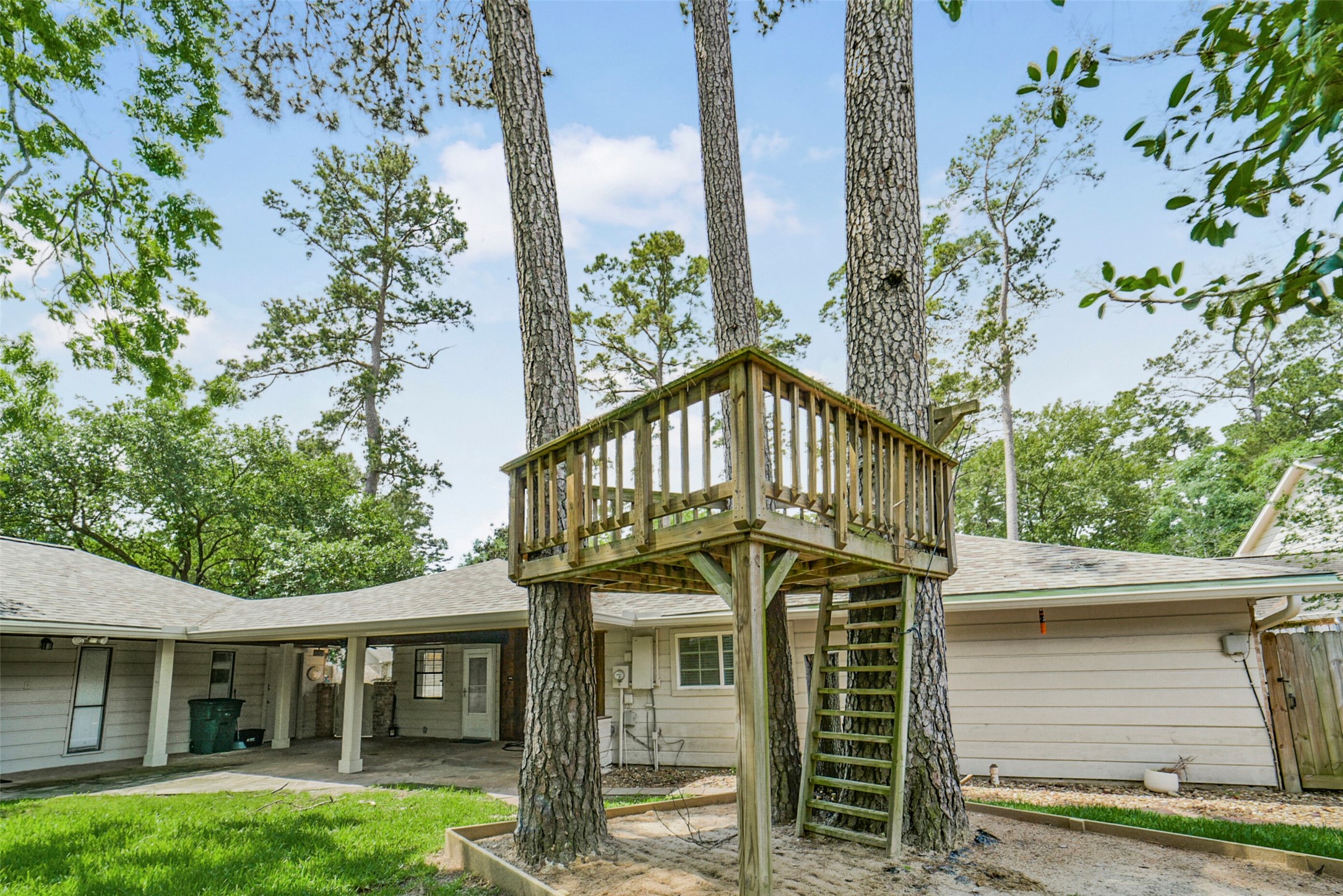 25302 Fairbrook Lane Spring, TX 77373 - Photo 46 of 50 Large Backyard, Tree House, Sand Area for Play