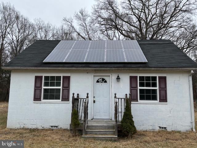 a front view of a house