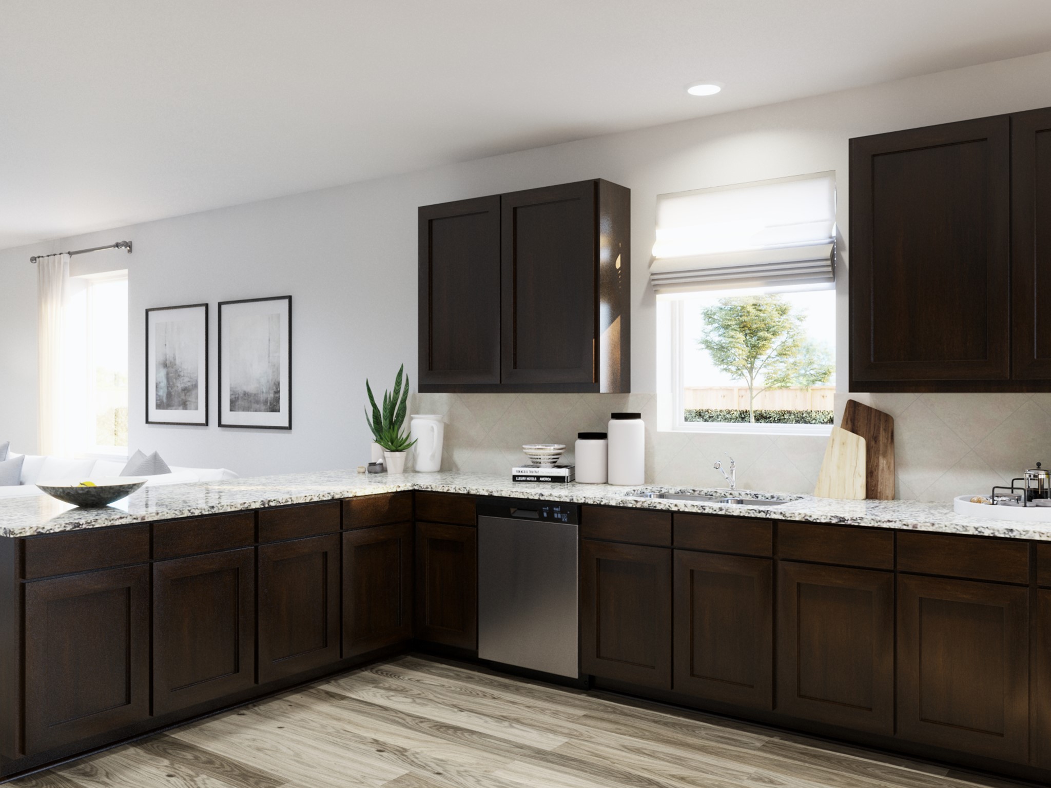 9262 Grace Rdg Drive Willis, TX 77318 - Photo 9 of 38 a kitchen with a sink and wooden floor