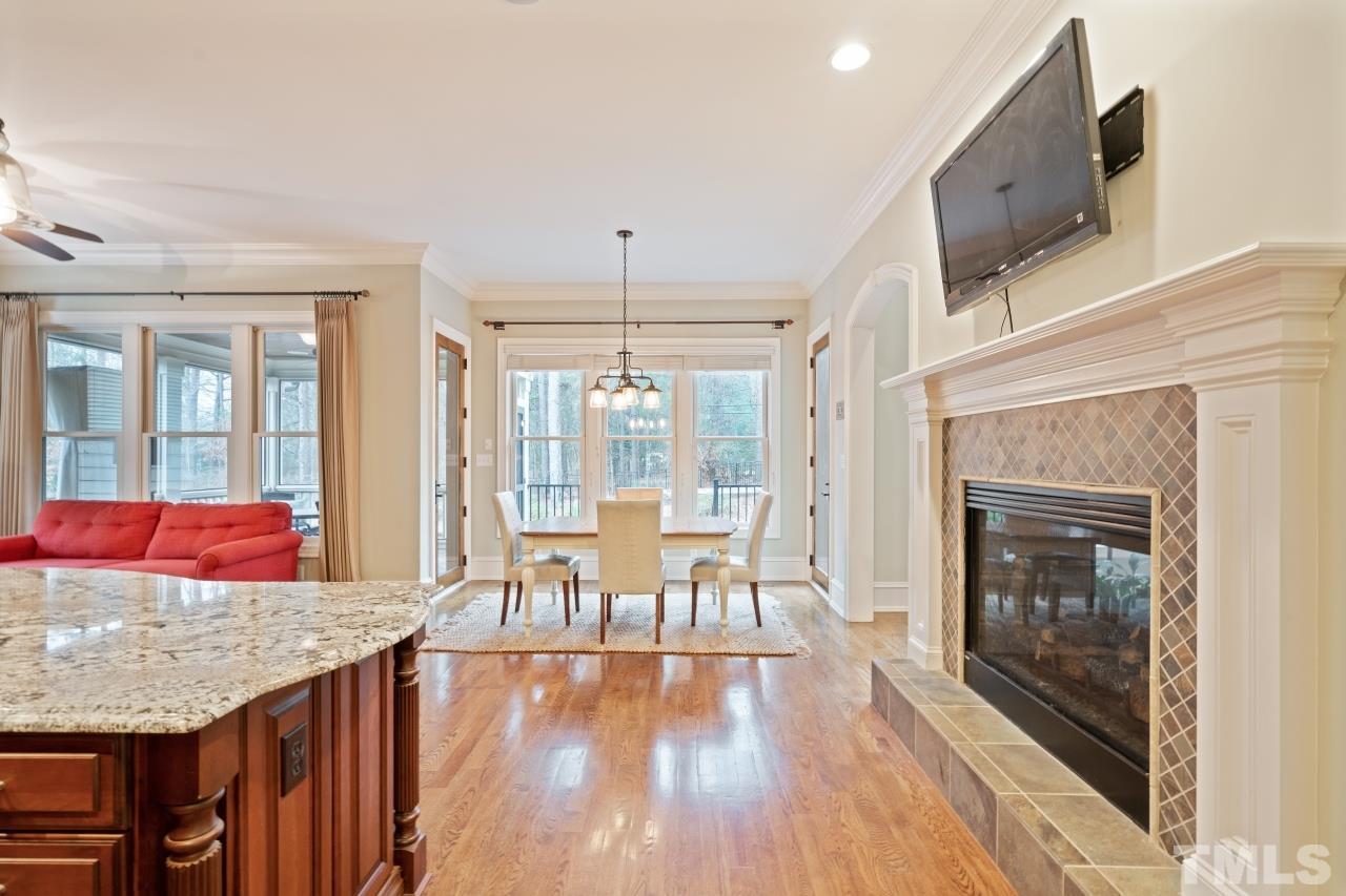 6017 Reedy Creek Road Raleigh, NC 27607 - Photo 14 of 30 A must-see kitchen fireplace
