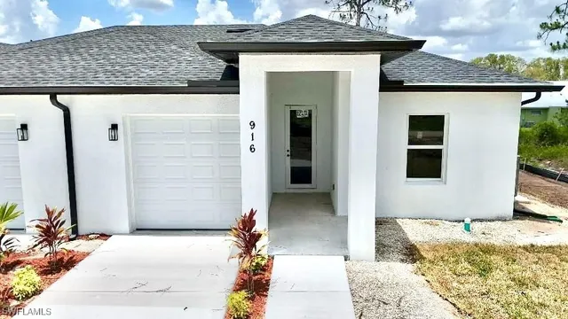 a front view of a house