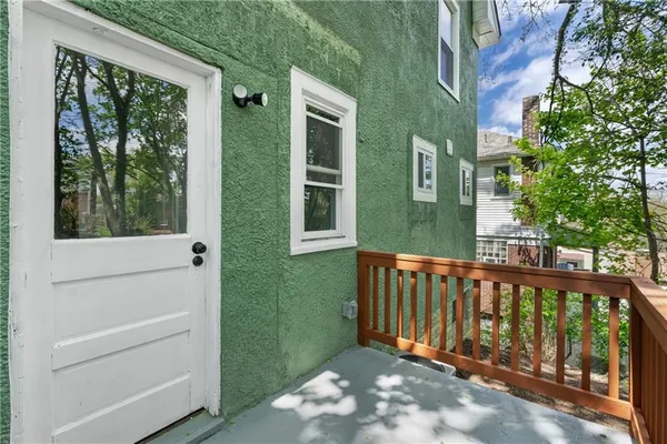 a view of a wooden fence