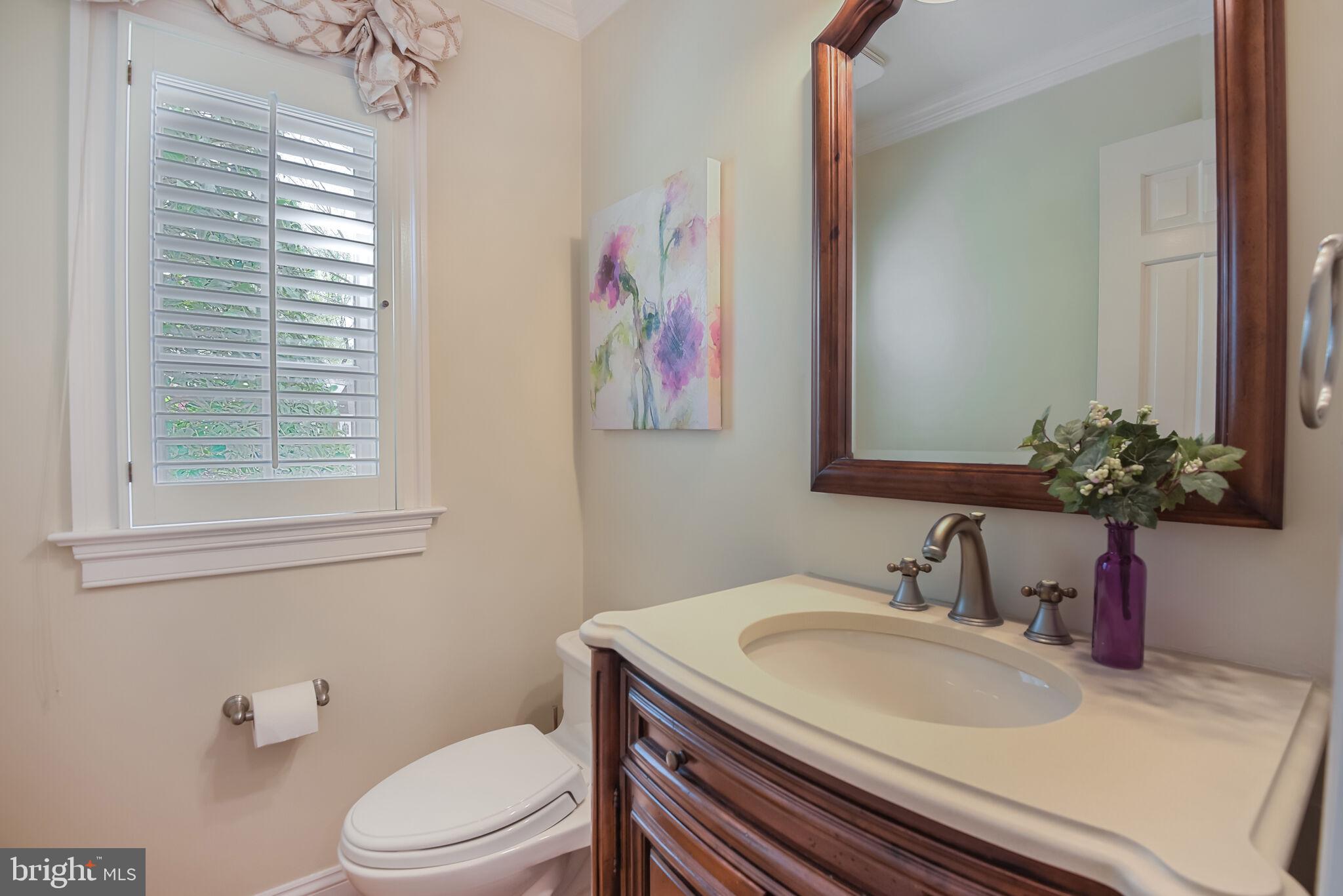 10601 Gainsborough Road Potomac, MD 20854 - Photo 15 of 55 a bathroom with a sink a toilet and a window