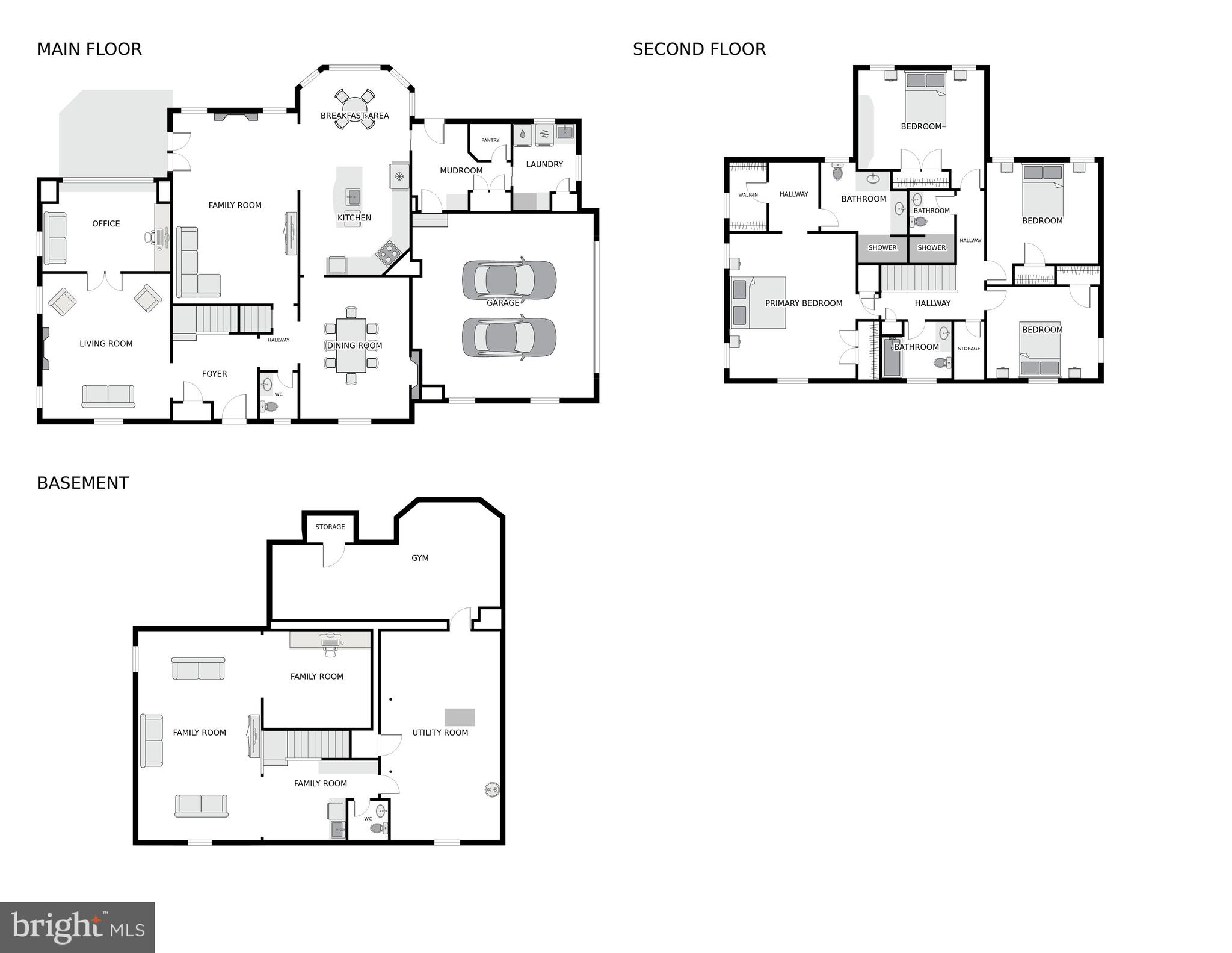10601 Gainsborough Road Potomac, MD 20854 - Photo 55 of 55 a picture of a floor plan