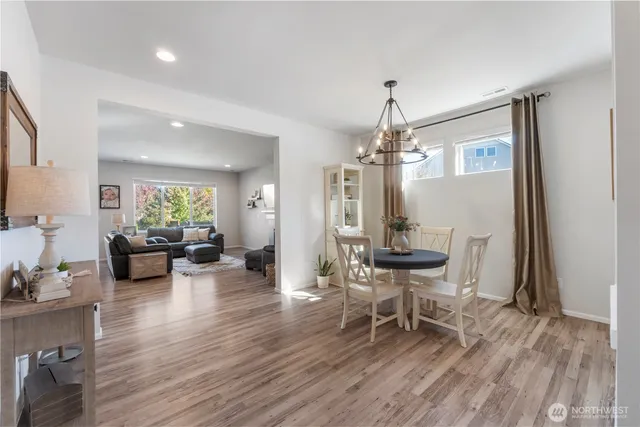 a view of livingroom with furniture and wooden floor