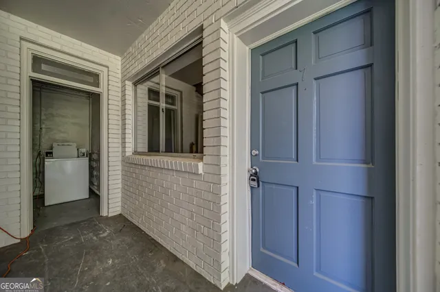a view of front door of house