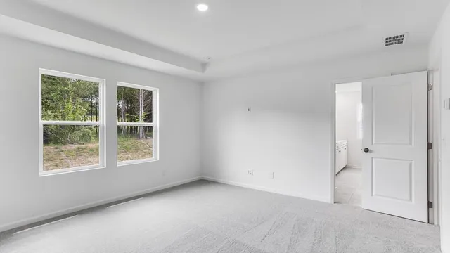 an empty room with a window