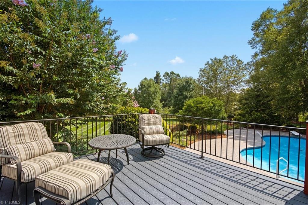 8400 Parkchester Place Oak Ridge, NC 27310 - Photo 26 of 49 deck overlooking pool area