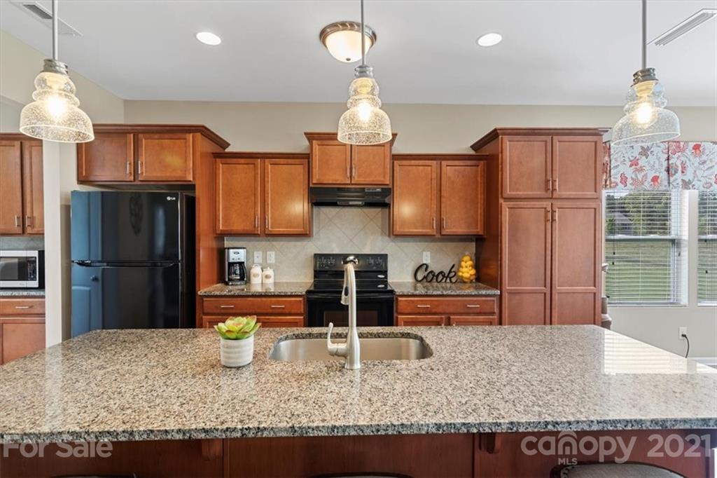 8098 Bryson Road Indian Land, SC 29707 - Photo 11 of 30 a kitchen with granite countertop a sink a counter top space appliances and cabinets