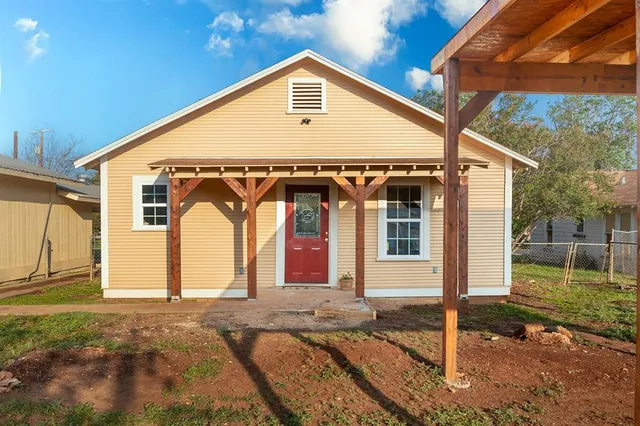 a front view of a house